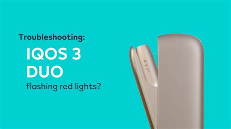 iqos heater light flashing red.